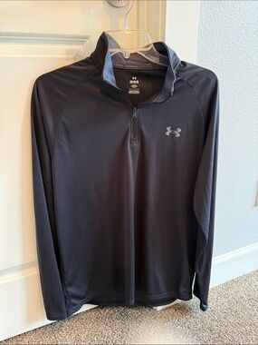 Under Armour Men's Black Quarter-Zip Performance Jacket